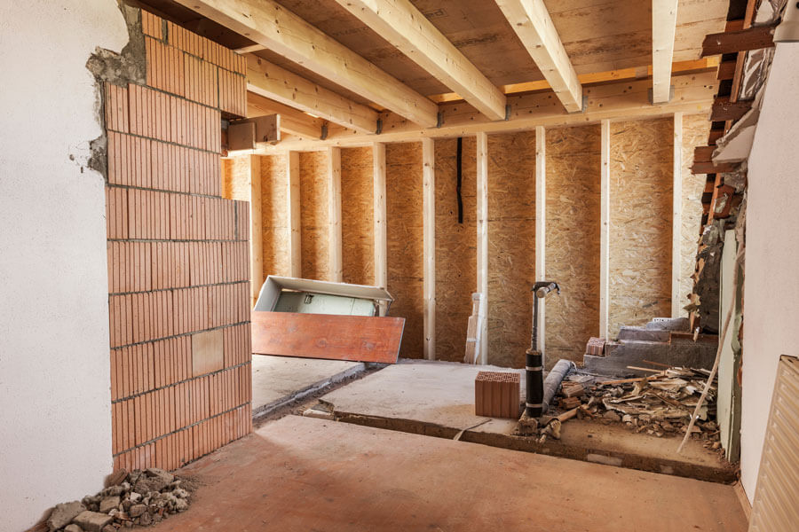 Umbau und Renovationen in Liestal | Zimmer im Rohbau